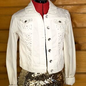 Women's White Studded Jacket